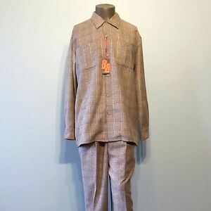 Vintage 88 Special 2pc Lt. Brown Pants Set By Michael Irvin